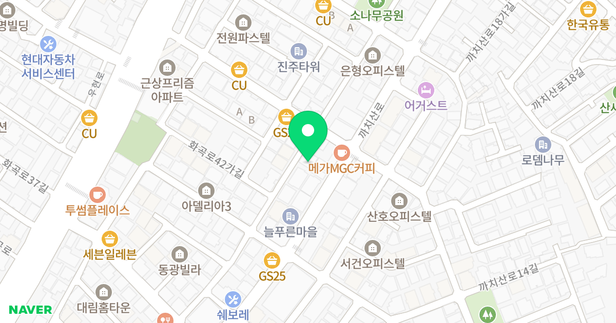 리젠트라움-화곡 위치 지도 - 서울특별시 강서구 초록마을로3길 38