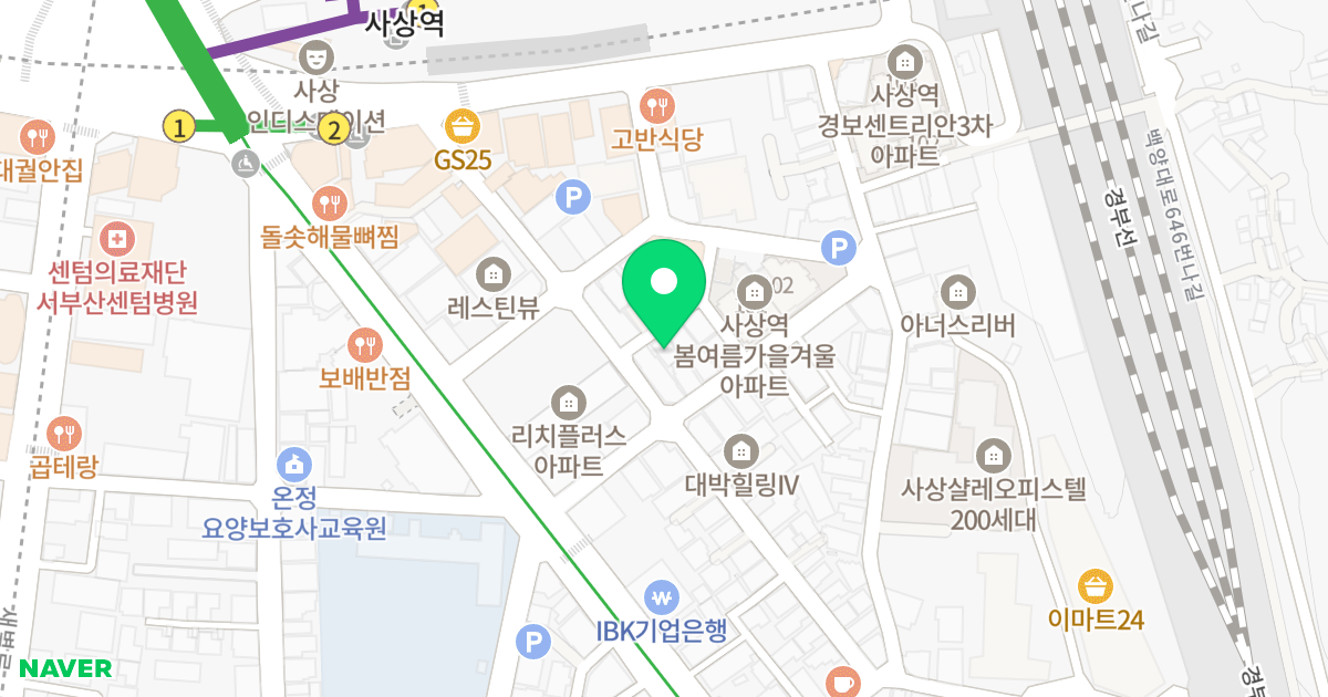 지인 오피스텔 위치 지도 - 부산광역시 사상구 사상로170번길 28-11