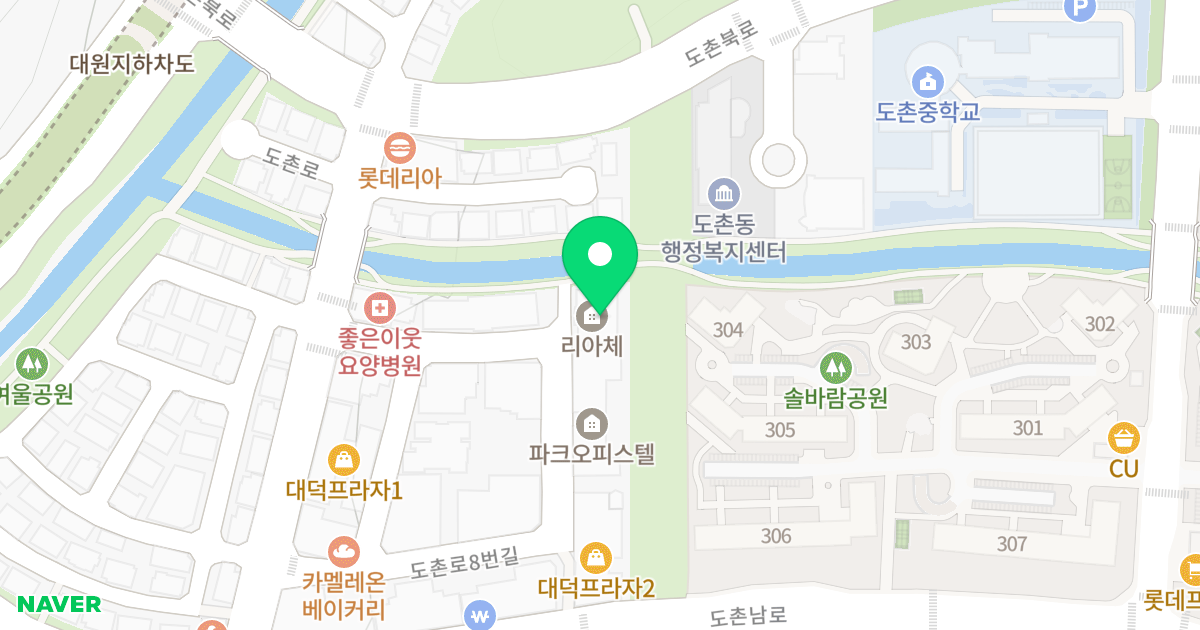 리아체 위치 지도 - 경기도 성남시 중원구