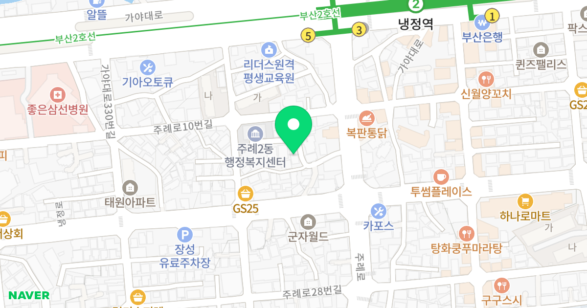 (155-2) 위치 지도 - 부산광역시 사상구 주례로10번길 9-24