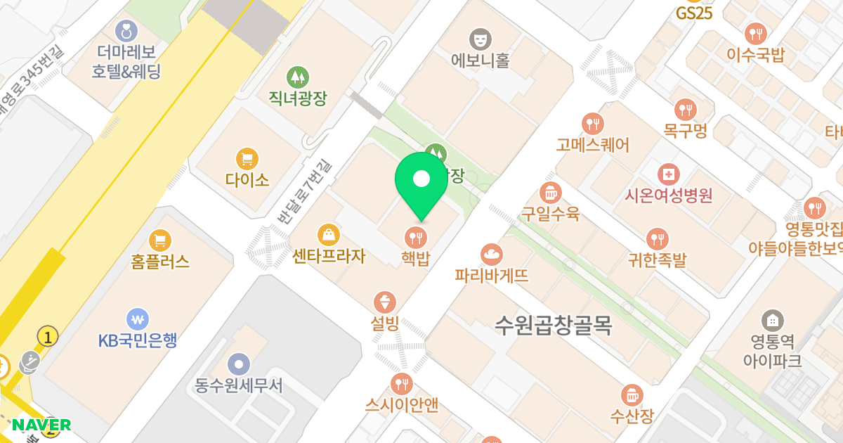 (998-7) 위치 지도 - 경기도 수원시 영통구