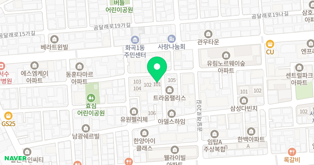 리치아파트 위치 지도 - 서울특별시 강서구 월정로20길 60