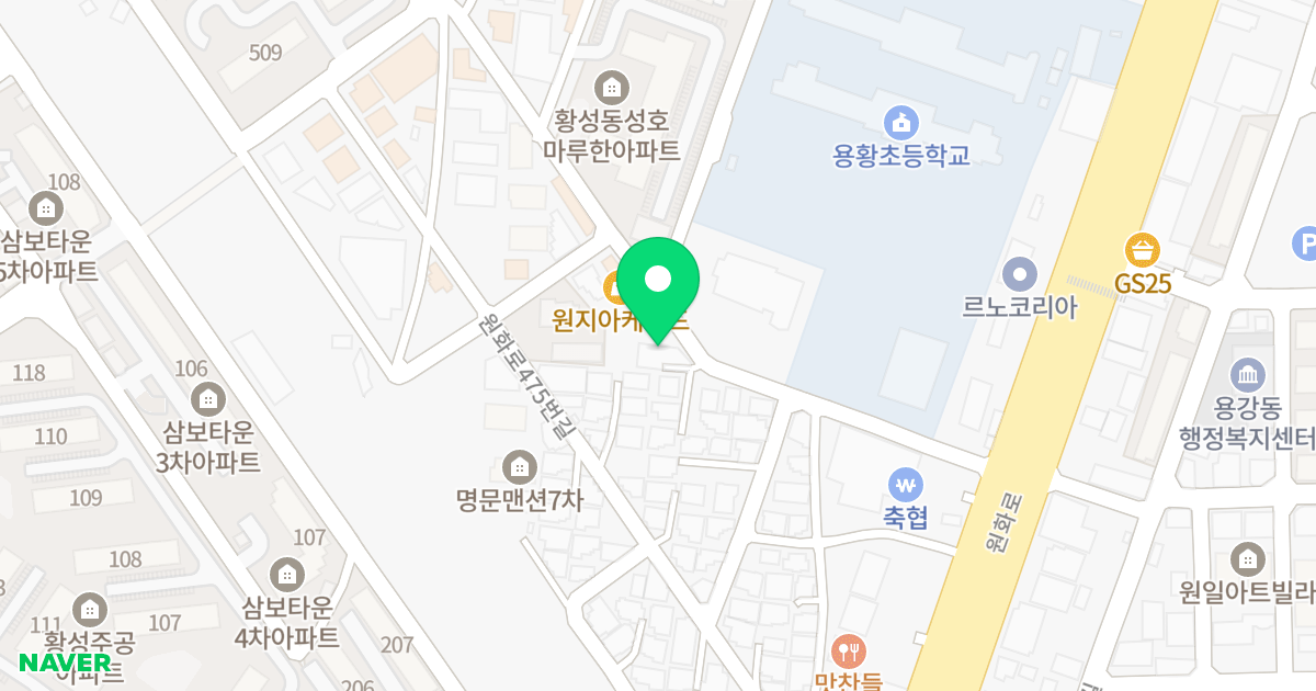 성호마루한빌2차 위치 지도 - 경상북도 경주시 원지길12번길 50