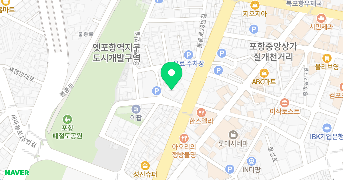 (601-1) 위치 지도 - 경상북도 포항시 북구