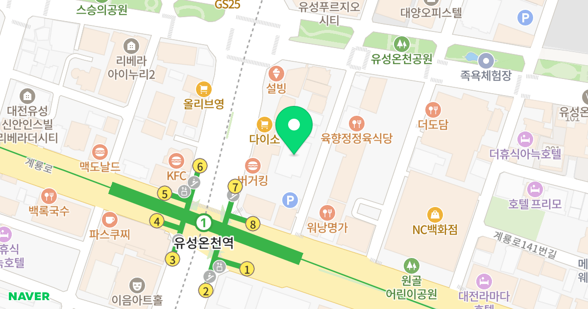 한진오피스텔 위치 지도 - 대전광역시 유성구 계룡로105번길 15