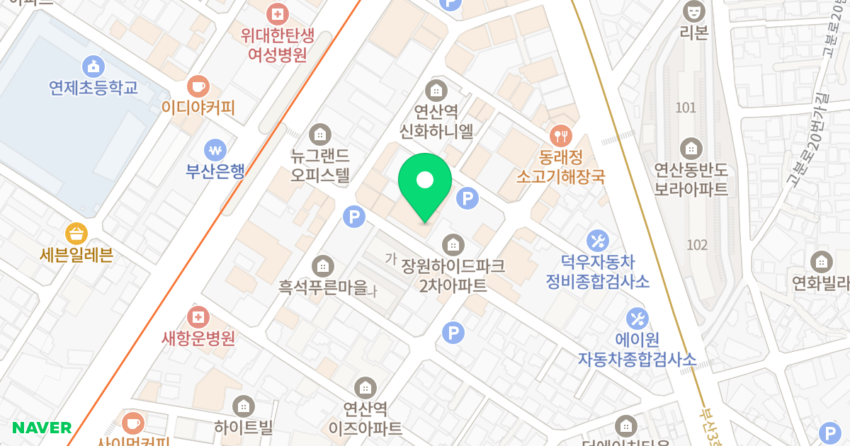 팰리스포유 오피스텔 위치 지도 - 부산광역시 연제구 중앙대로1076번길 19
