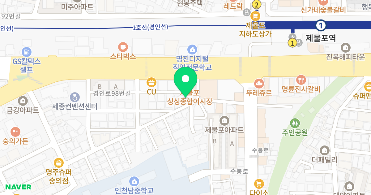 미르캐슬 위치 지도 - 인천광역시 미추홀구 경인로116번길 10