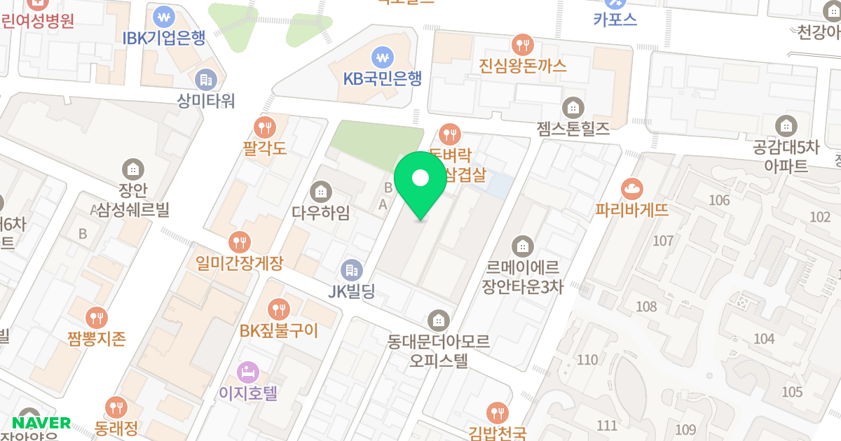 르.메이에르 장안타운 6차 위치 지도 - 서울특별시 동대문구 장한로26나길 13