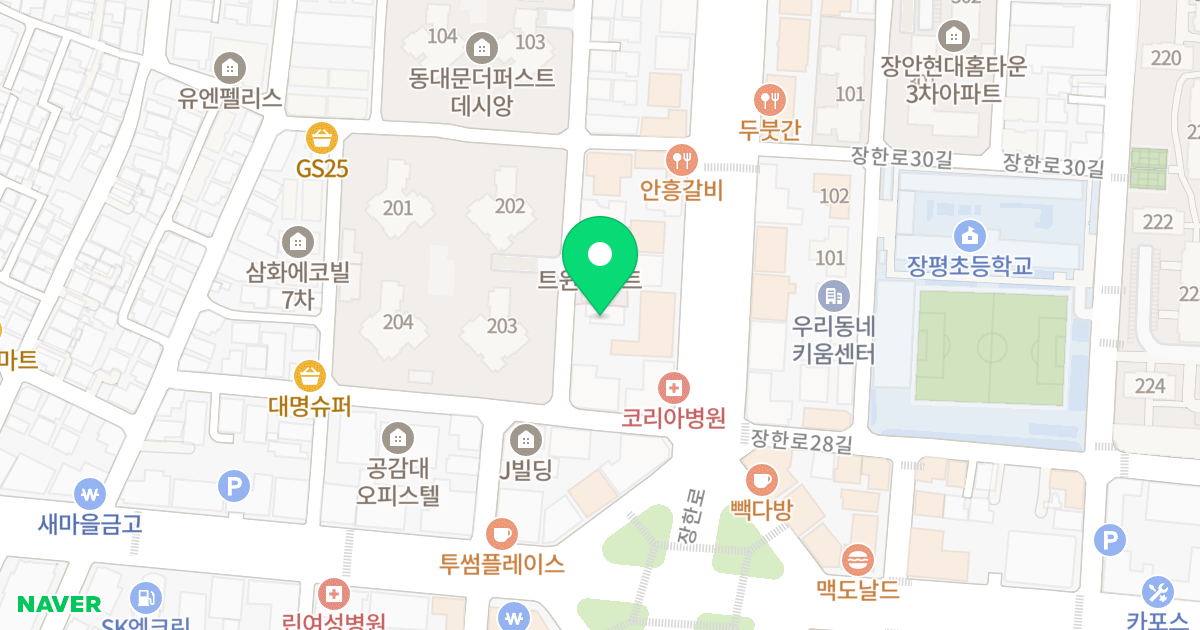 (306-7) 위치 지도 - 서울특별시 동대문구 장한로27가길 10
