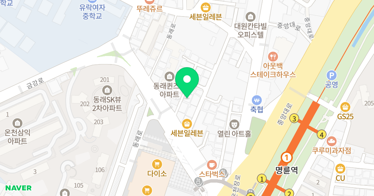 솔베르크 위치 지도 - 부산광역시 동래구 동래로15번길 8