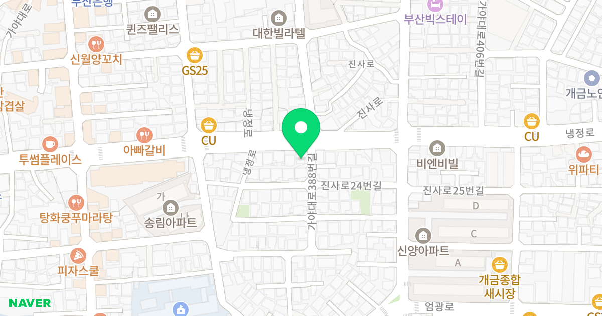 참존빌 위치 지도 - 부산광역시 사상구 가야대로388번길 38