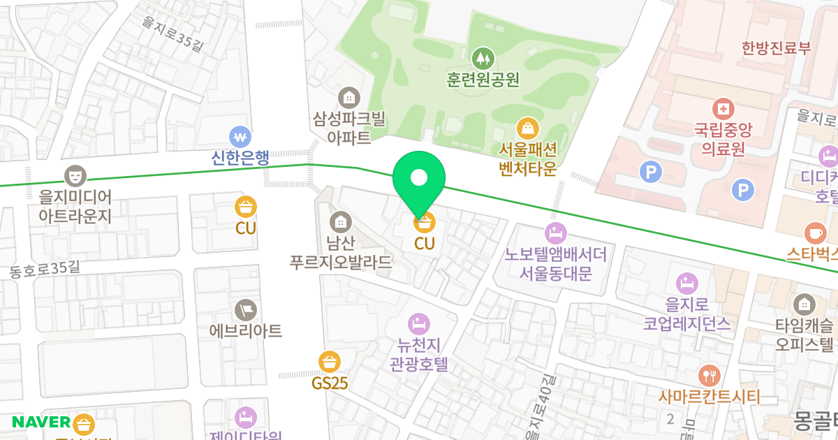 대성을지로오피스텔 위치 지도 - 서울특별시 중구 을지로 228