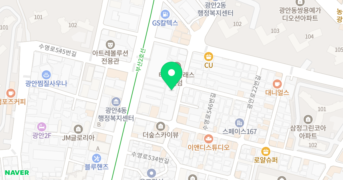 원 비치텔 위치 지도 - 부산광역시 수영구 광안로16번길 58