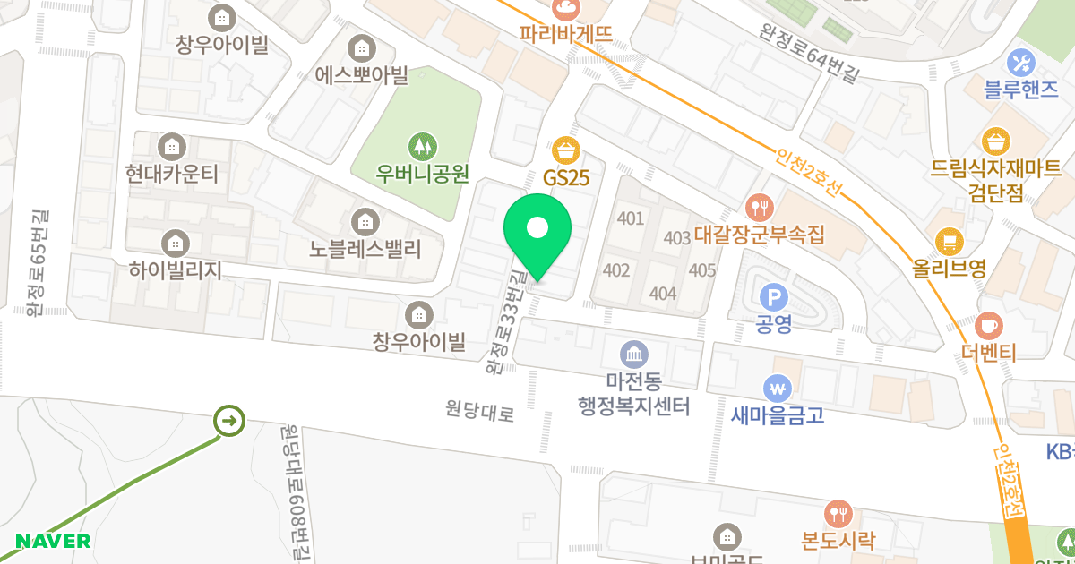 강선하이베라스 위치 지도 - 인천광역시 서구