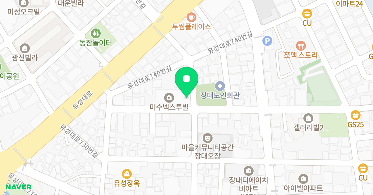 넥스투빌 위치 지도 - 대전광역시 유성구 유성대로736번길 19
