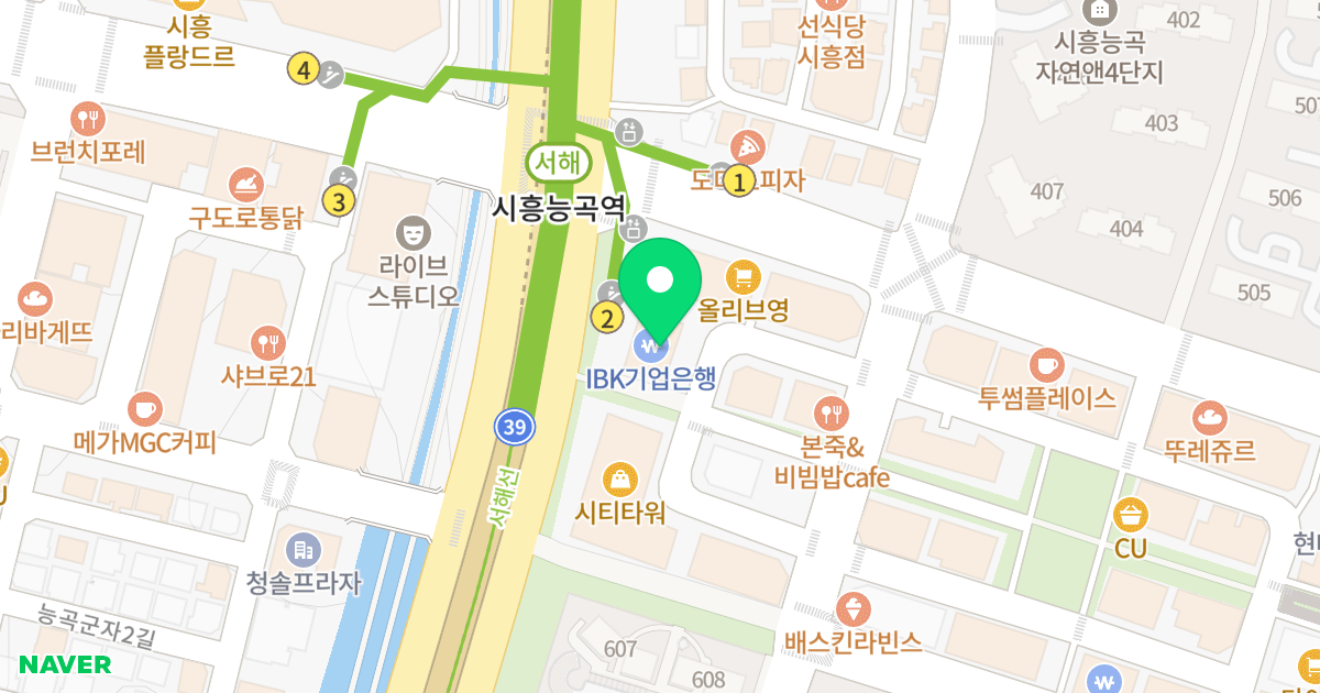 뷰파이브 위치 지도 - 경기도 시흥시 승지로59번길 8