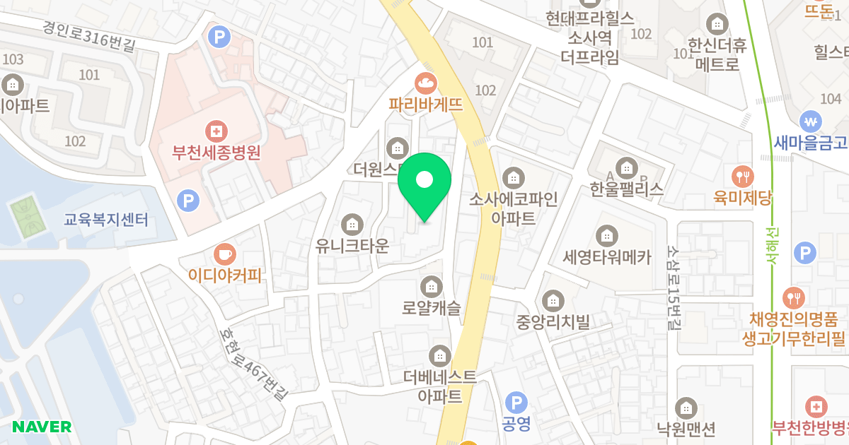 더원스테이트 2차 위치 지도 - 경기도 부천시 소사구 호현로469번길 19