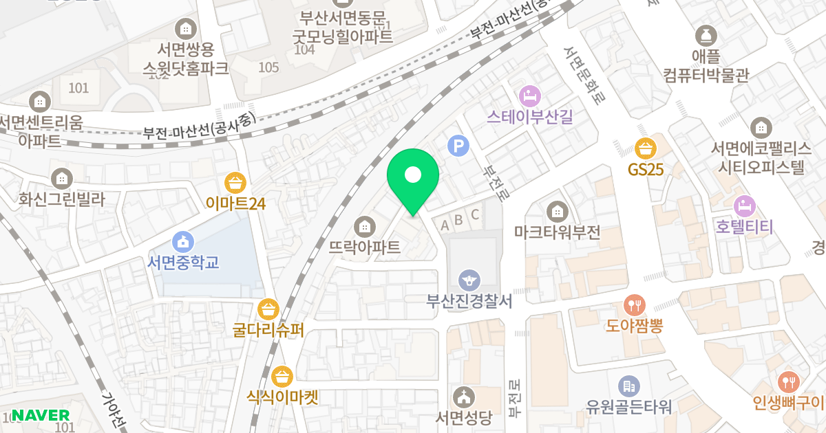 화이트빌 A동 위치 지도 - 부산광역시 부산진구 가야대로755번길 65