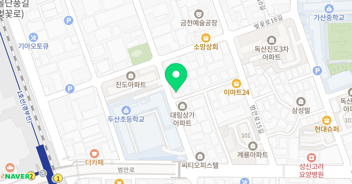한강빌딩 위치 지도 - 서울특별시 금천구