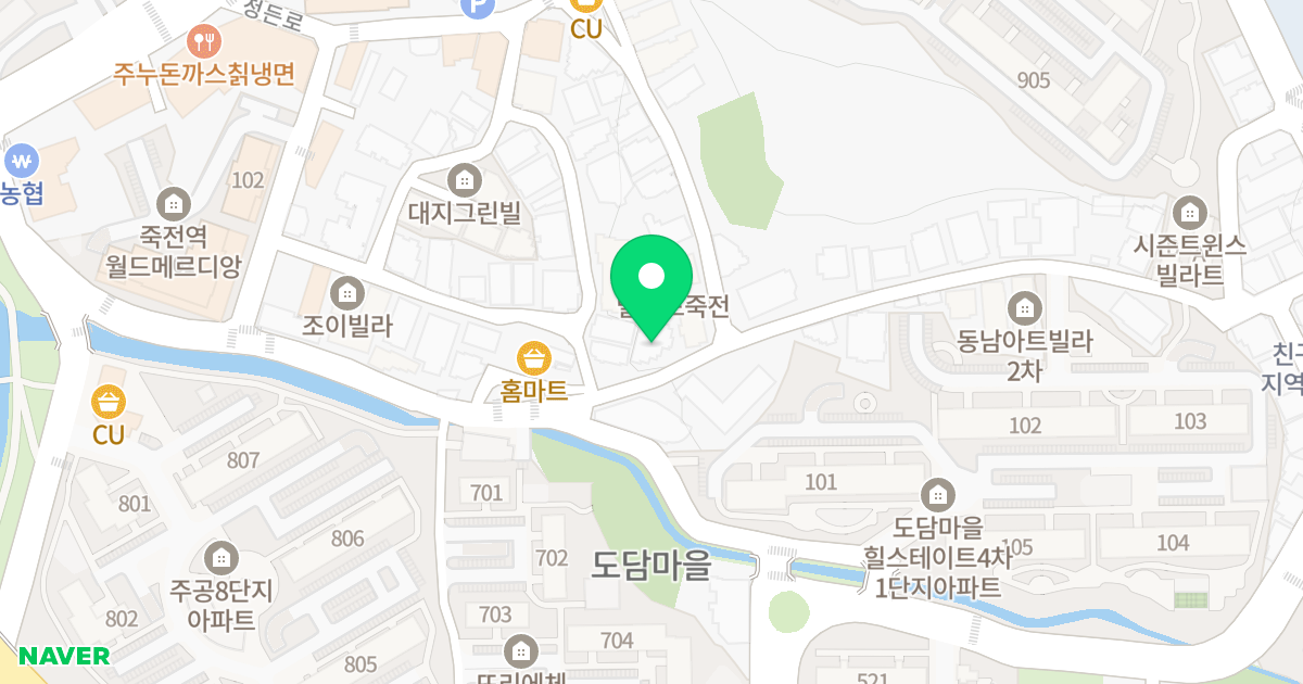 청담 그랑쥬테 위치 지도 - 경기도 용인시 수지구 달맞이로 35