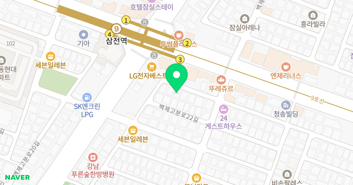 (29-1) 위치 지도 - 서울특별시 송파구 백제고분로22길 4-13