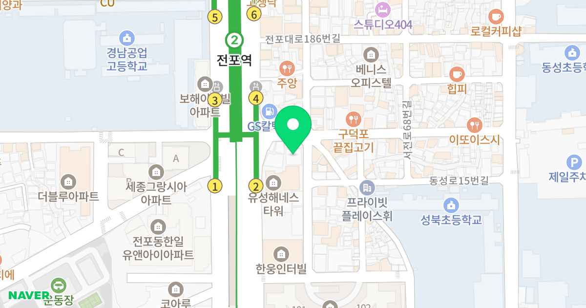 태영아너스 위치 지도 - 부산광역시 부산진구 서전로58번길 128