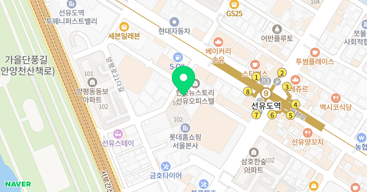큐브스테이트 위치 지도 - 서울특별시 영등포구