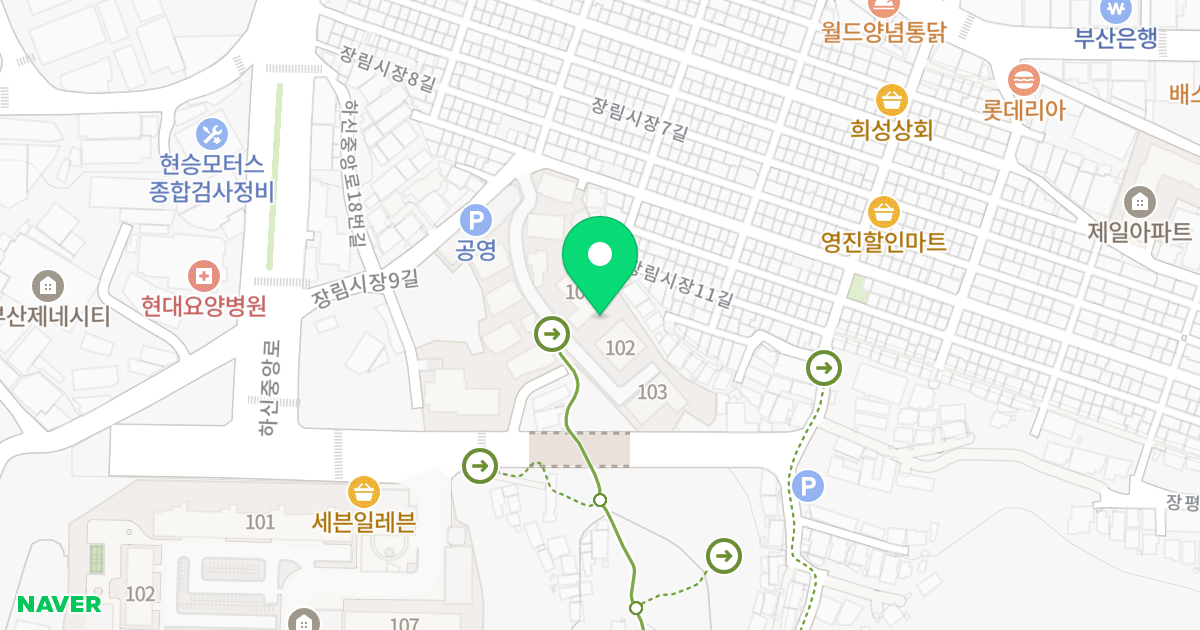 센텀바인하츠 위치 지도 - 부산광역시 사하구 장림시장9길 54