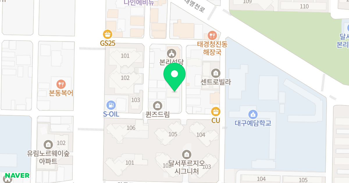 (366-4) 위치 지도 - 대구광역시 달서구