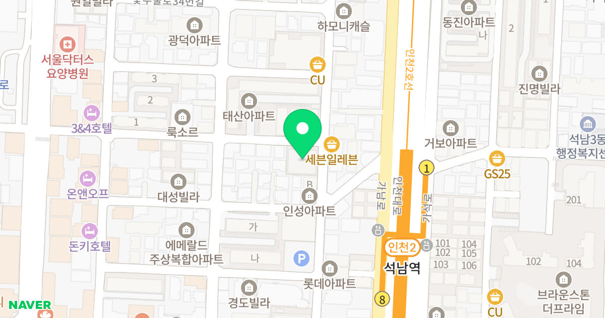 (500-3) 위치 지도 - 인천광역시 서구 신석로122번길 22