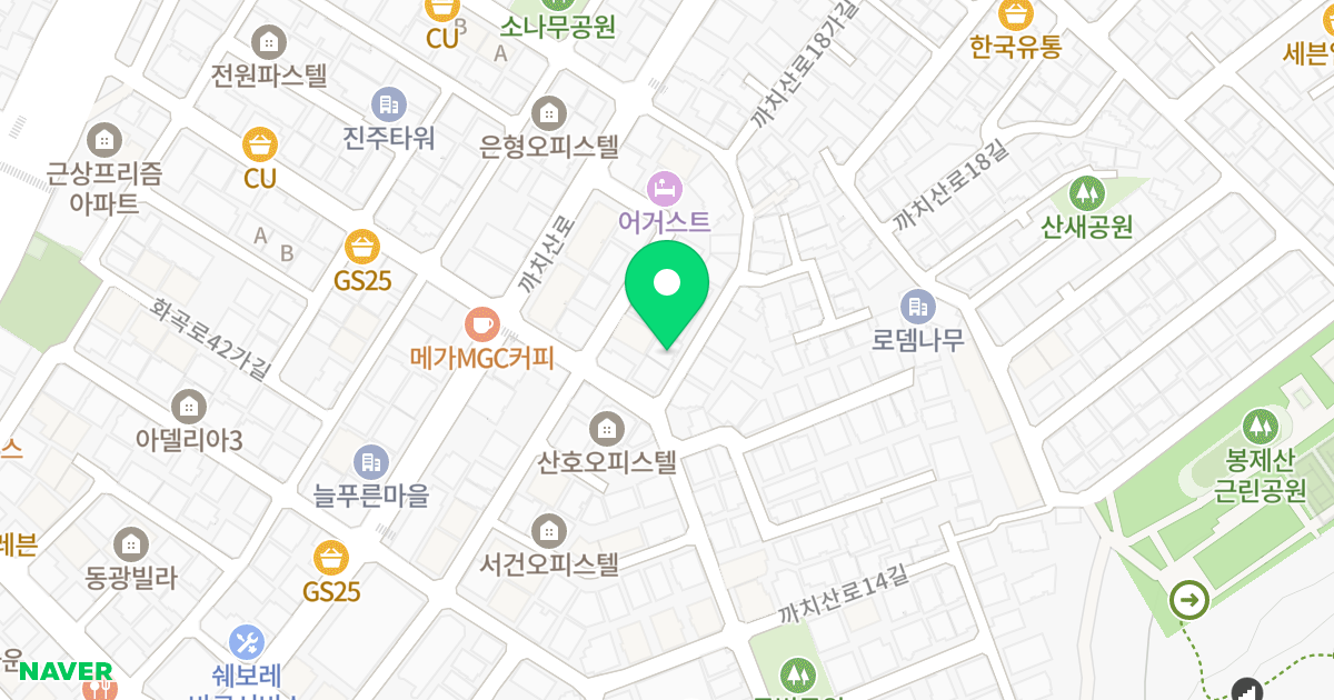 화곡동오피스텔 위치 지도 - 서울특별시 강서구 까치산로16길 28