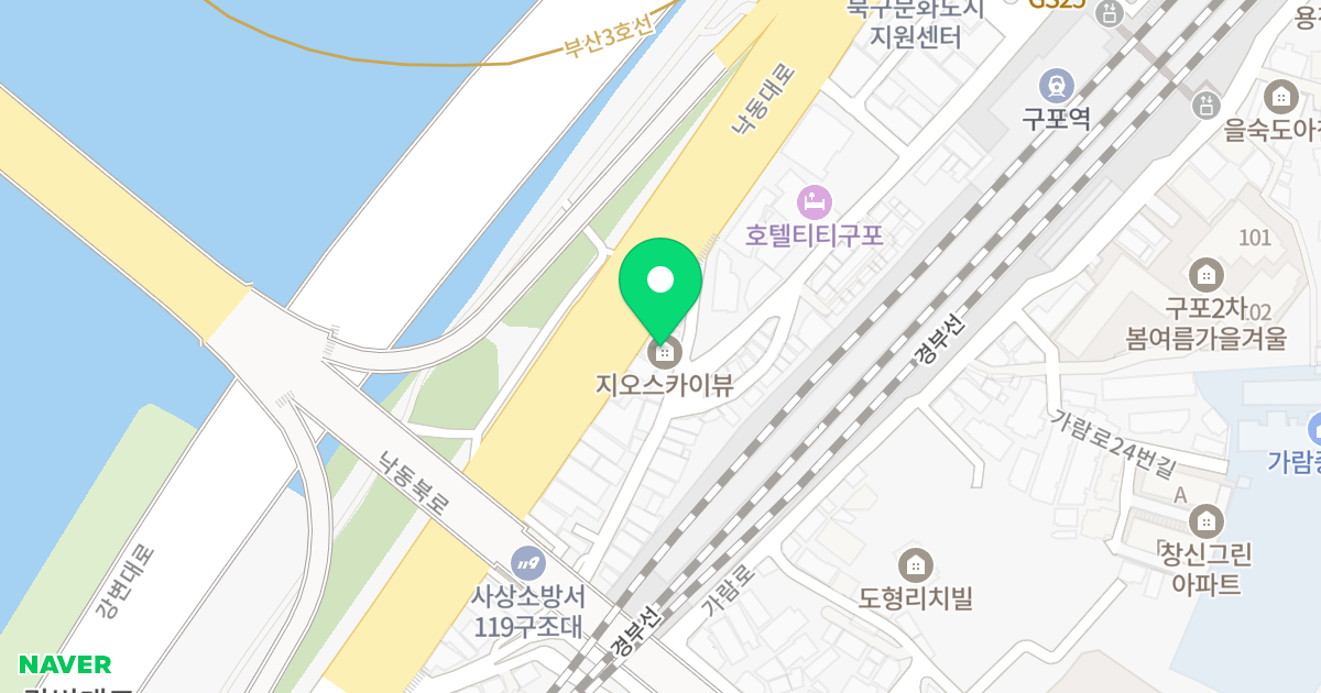 지오스카이뷰 위치 지도 - 부산광역시 북구 구포만세길 41
