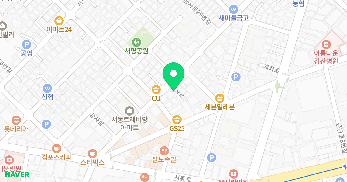 하우스리송(HOUSE LEESONG) 위치 지도 - 부산광역시 금정구 금사로 18