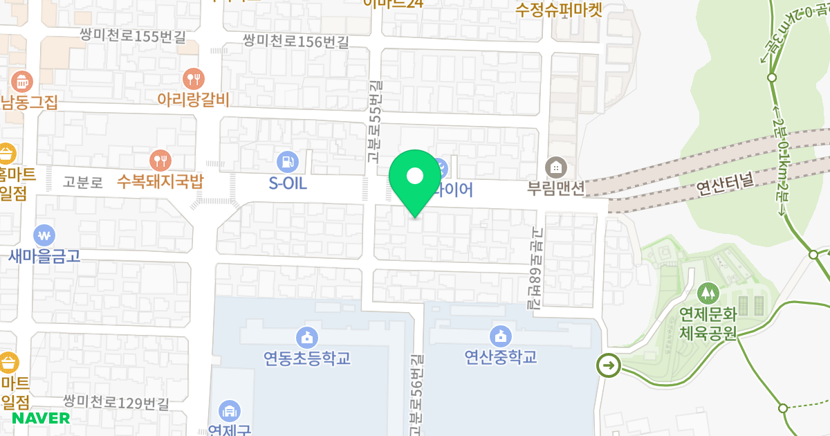 (332-5) 위치 지도 - 부산광역시 연제구 고분로 60