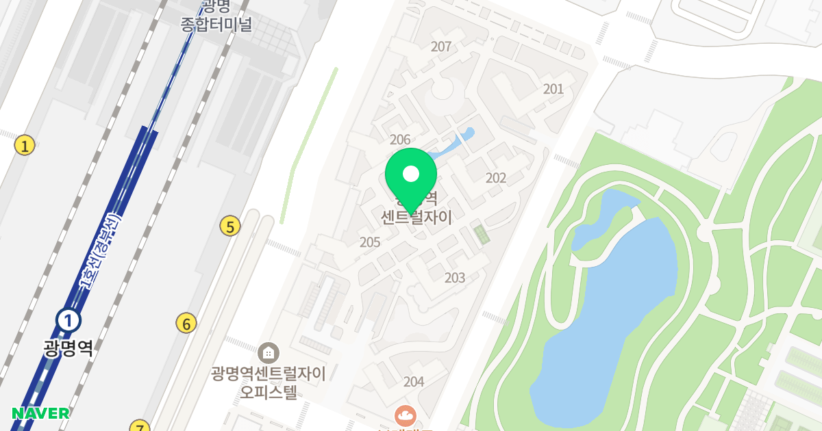 광명역센트럴자이 위치 지도 - 경기도 광명시 광명역로 28