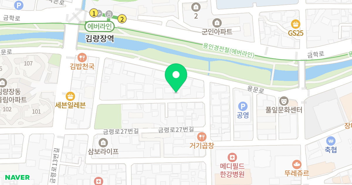 그린힐 위치 지도 - 경기도 용인시 처인구 금령로27번길 22-25
