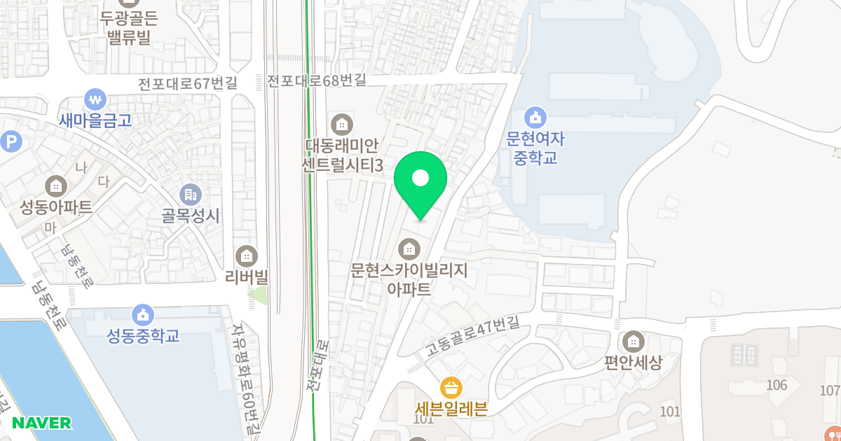 스카이빌리지2 위치 지도 - 부산광역시 남구