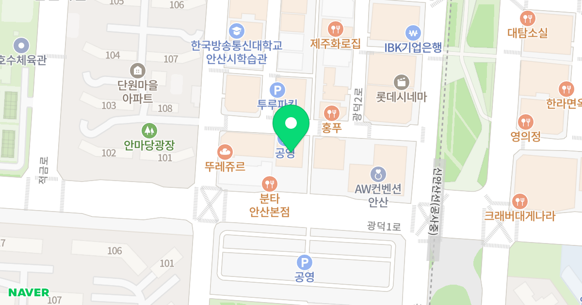 동남레이크빌II 위치 지도 - 경기도 안산시 단원구 광덕1로 163