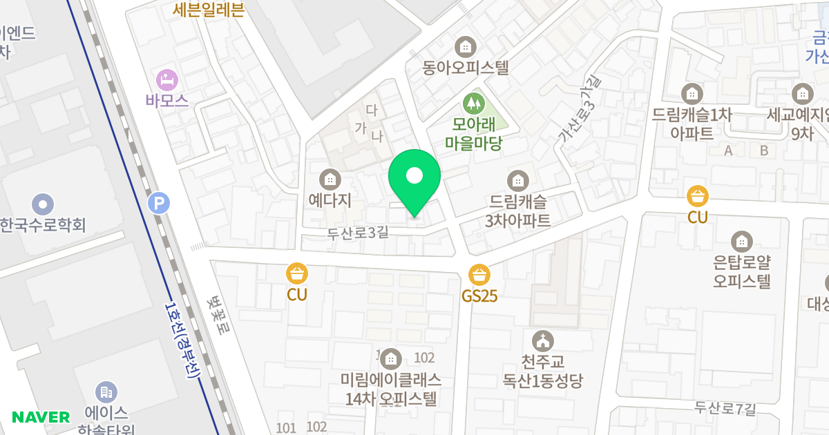 밀레니엄빌 위치 지도 - 서울특별시 금천구 두산로3길 39-6