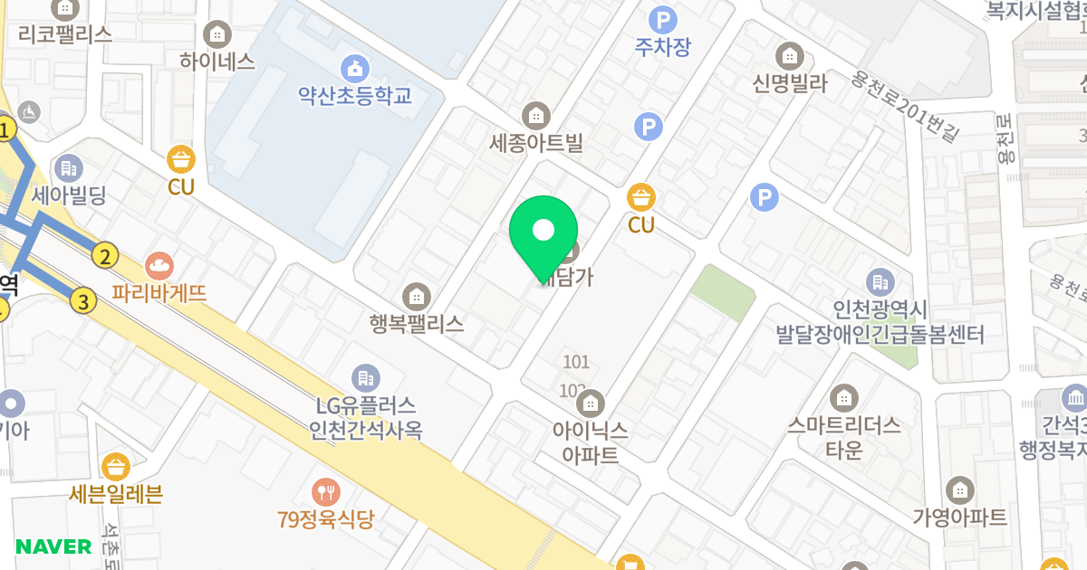 삼성타워 위치 지도 - 인천광역시 남동구 백범로360번길 21