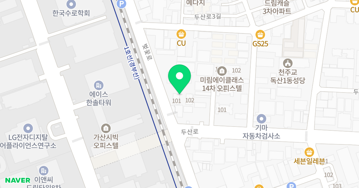 메종에떼르넬 위치 지도 - 서울특별시 금천구 벚꽃로 180