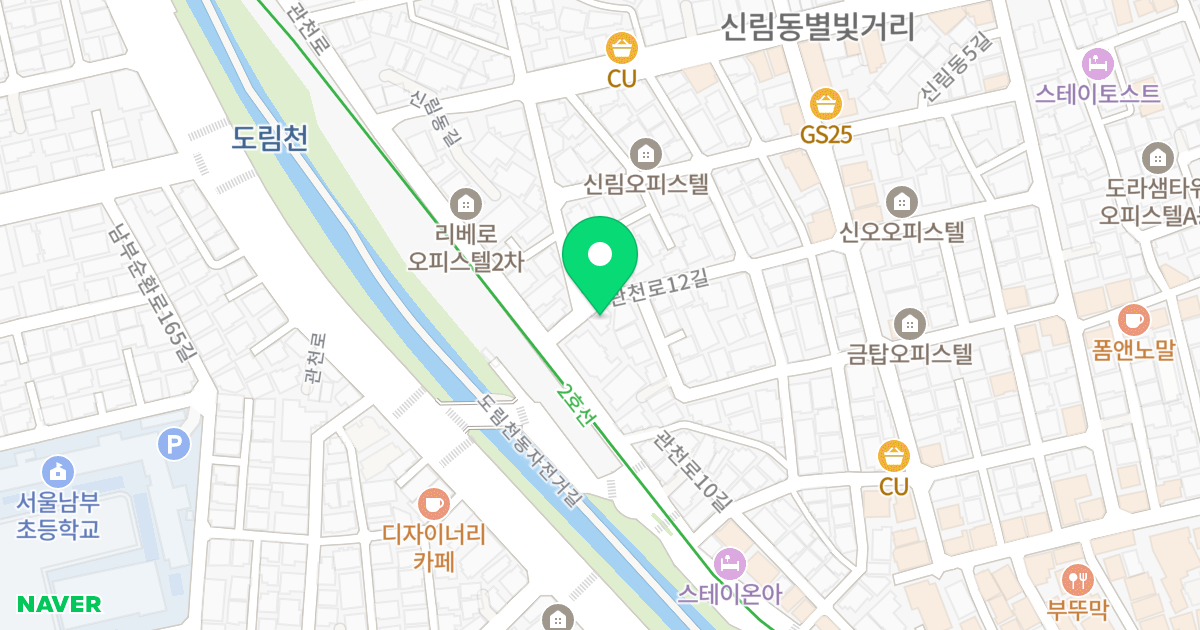 (1463-2) 위치 지도 - 서울특별시 관악구 관천로12길 6