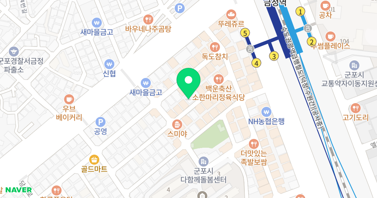 (259-17) 위치 지도 - 경기도 군포시 군포로741번길 14