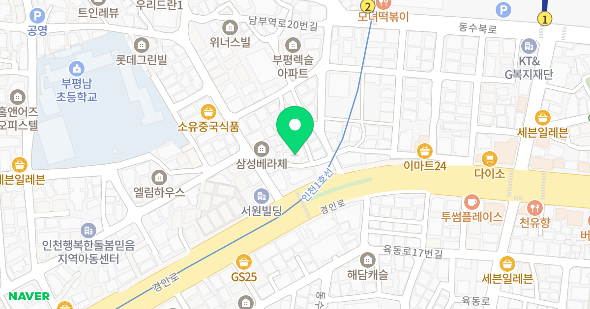 행복프린스빌 위치 지도 - 인천광역시 부평구