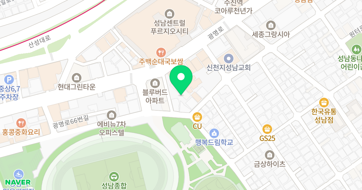 (2339-1) 위치 지도 - 경기도 성남시 중원구 광명로 86-5