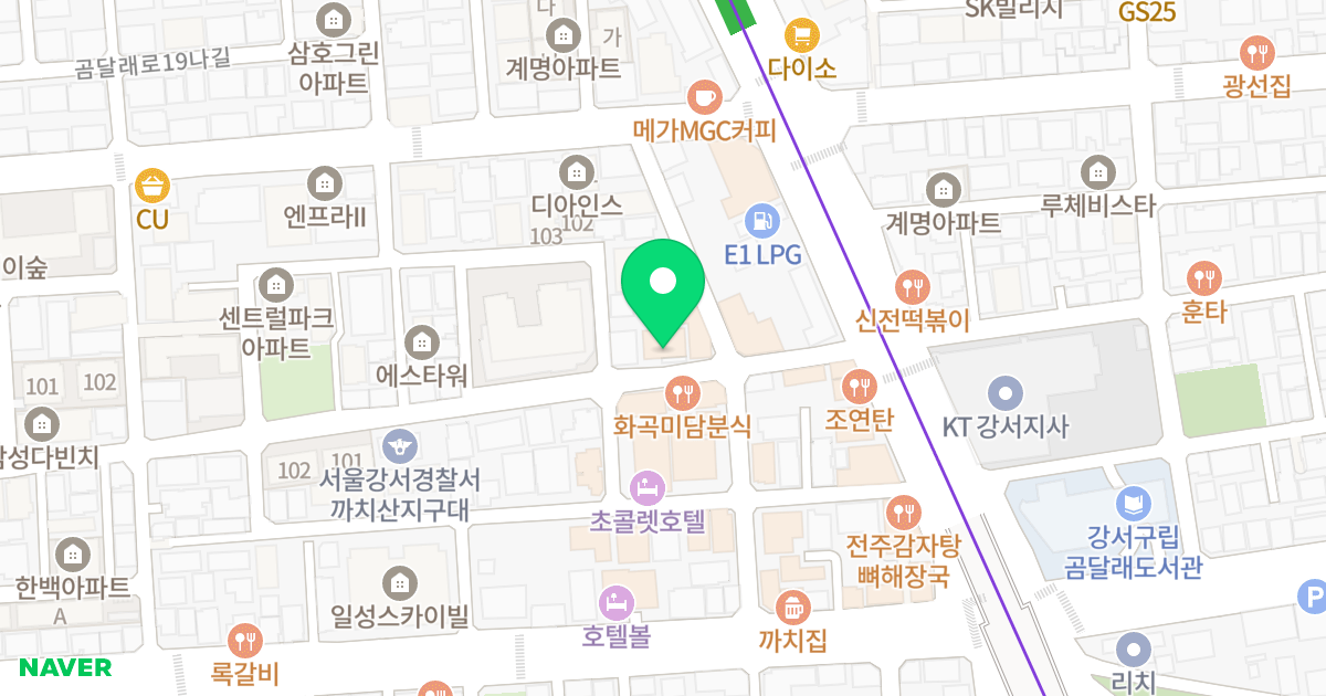 한울아파트 위치 지도 - 서울특별시 강서구 강서로7길 18