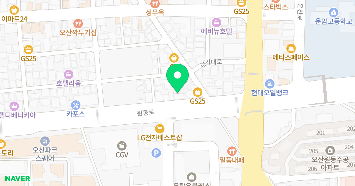 (786-20) 위치 지도 - 경기도 오산시 원동로 31