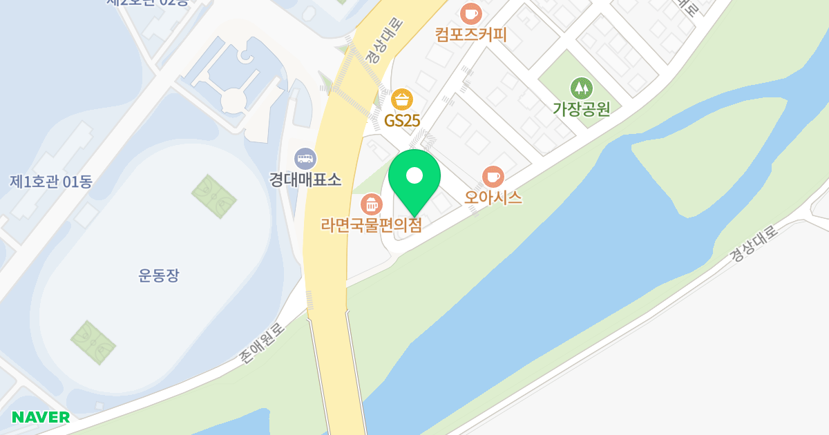 다온 오피스텔 위치 지도 - 경상북도 상주시 경상대로 2560-84