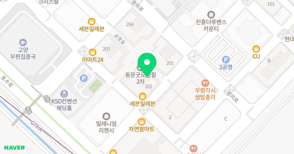 백석역동문굿모닝힐II 위치 지도 - 경기도 고양시 일산동구 호수로 340-25