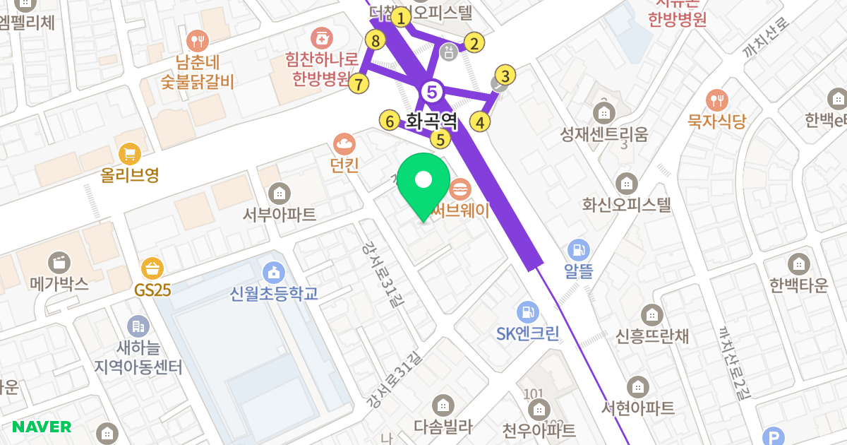 월드빌 위치 지도 - 서울특별시 강서구 강서로 159-6